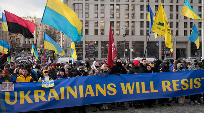 Антироссийский митинг в центре Киева