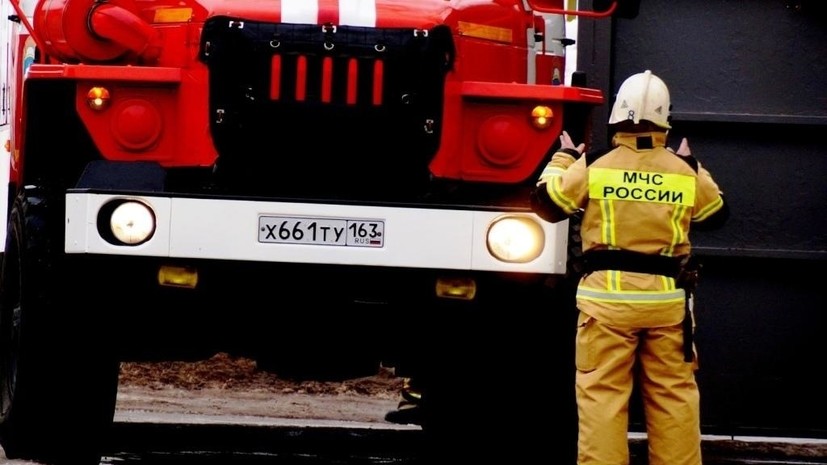 При пожаре на рынке в Самарской области погиб один человек