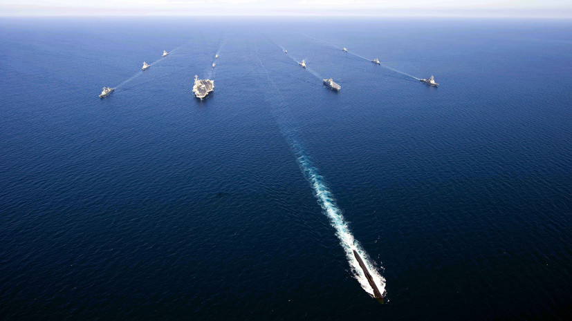 Военные корабли США и Южной Кореи