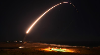 Испытательный пуск американской межконтинентальной баллистической ракеты Minuteman 3