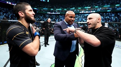 Бойцы UFC Ислам Махачев и Александер Волкановски