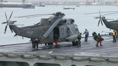 Вертолёт Sea King ВМС Великобритании