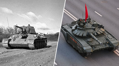 Т-34 на Курской дуге/танк Т-90М «Прорыв»