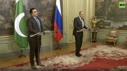 Пресс-конференция Лаврова и главы МИД Пакистана