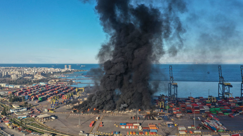 Пожар в турецком порту Искендерун локализован