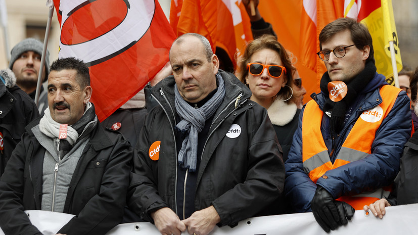 В Париже началась очередная акция протеста против пенсионной реформы