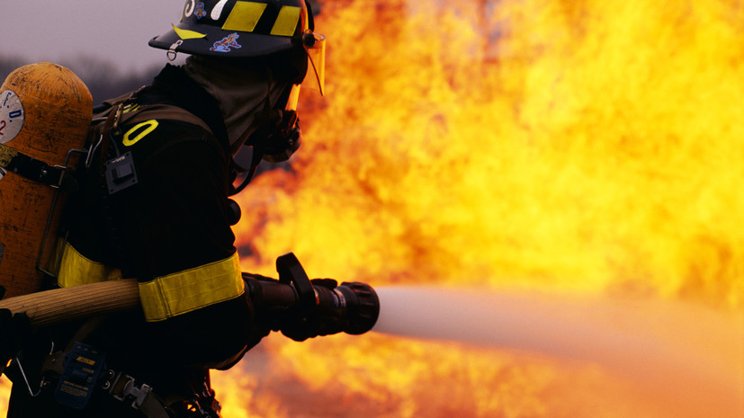 В Кировоградской области Украины произошёл пожар в хранилище нефтепродуктов