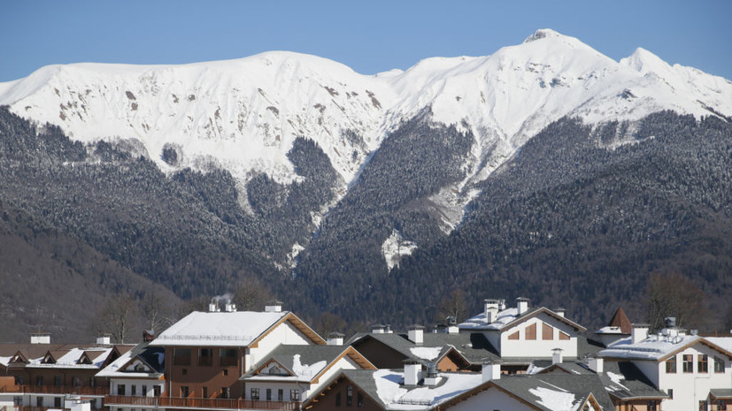 В горах в Сочи ввели режим ЧС после схода лавины