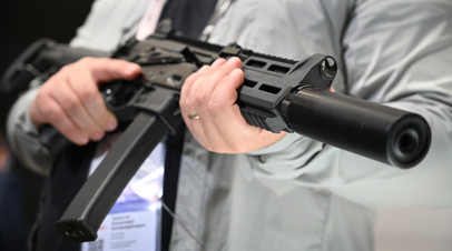 Пистолет-пулемёт ППК-20 на выставке вооружений Международного военно-технического форума «Армия-2021»