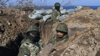 Военнослужащие РФ в окопах на передовой в южном секторе СВО