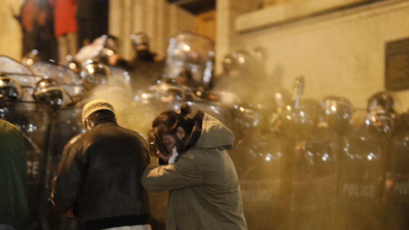 МВД Грузии сообщило о 66 задержанных на акции протеста в Тбилиси