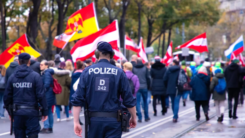 Противники выступления Зеленского на площадке парламента Австрии провели в Вене митинг