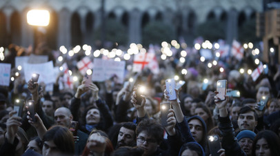 Число задержанных в Тбилиси участников акции протеста возросло до 77