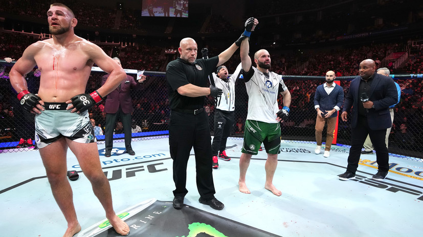 Российский боец ММА Мурзаканов победил американца Джейкоби на турнире UFC в Канзасе