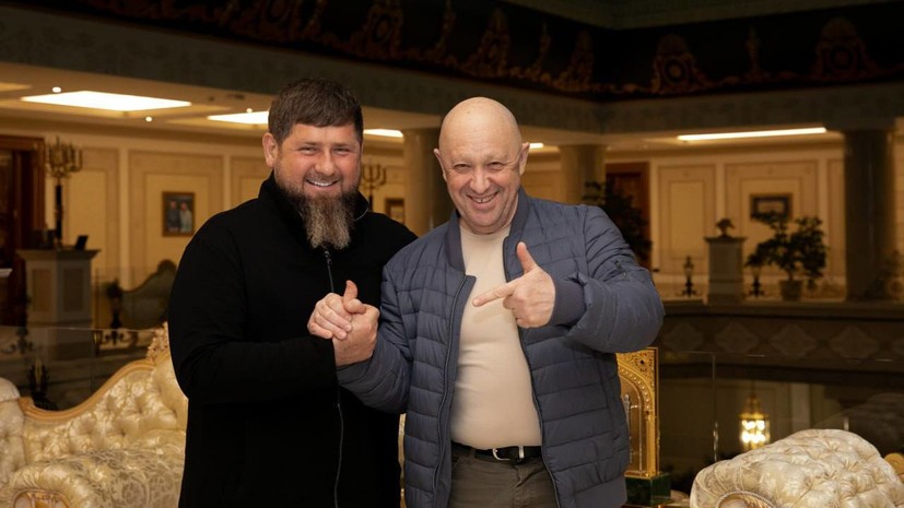 Глава Чечни Кадыров встретился с основателем ЧВК «Вагнер» Пригожиным
