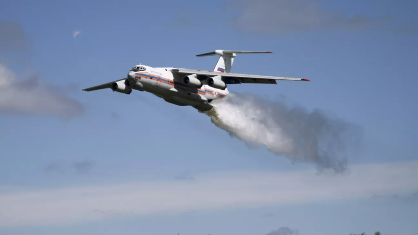 Cамолёт Ил-76 направили на тушение пожара в Логоушке в Курганской области
