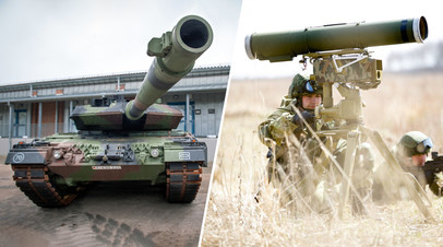 Танк Leopard 2 и российский ПТРК