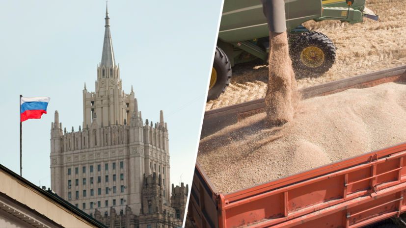 «В четырёхстороннем формате»: в МИД России анонсировали переговоры по зерновой сделке в Стамбуле