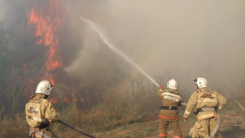 В Казахстане произошёл пожар на площади 1,1 тысячи га