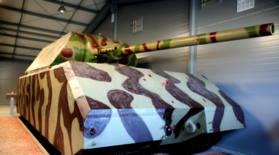 Музейный экспонат сверхтяжёлого немецкого танка Maus