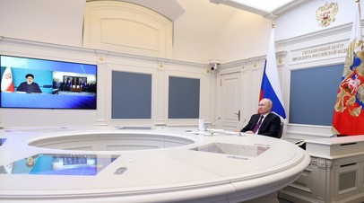 Путин и Раиси поучаствовали в церемонии подписания соглашения о ж/д участке Решт Астара