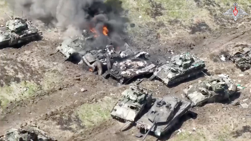 «Безуспешные попытки наступательных действий»: в Минобороны РФ сообщили о потере ВСУ четырёх танков Leopard за сутки