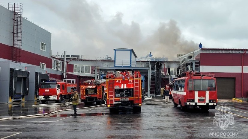 В Тольятти произошёл пожар в здании пельменного цеха