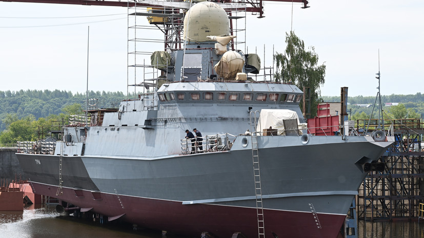 В Татарстане прошла церемония спуска на воду малого ракетного корабля «Туча»