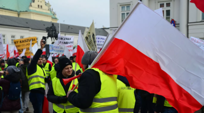 Польские фермеры заблокировали КПП на границе с Украиной