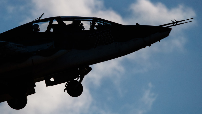 В ЮВО подтвердили падение Су-25 в ходе учебного полёта над Азовским морем