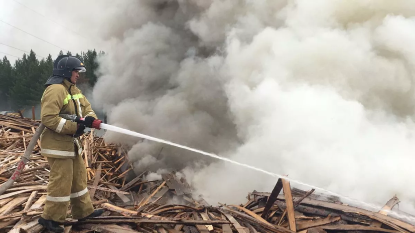 МЧС: отходы лесопиления горят в Перми на площади 500 квадратных метров