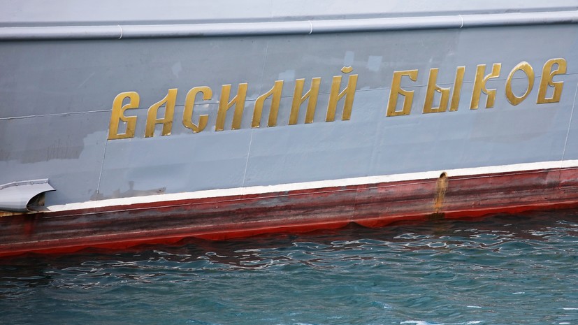 Корабль ВМФ России принудительно остановил следовавший в украинский порт Измаил сухогруз