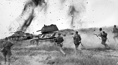 Атака соединений 5-й гвардейской танковой армии в районе Прохоровки