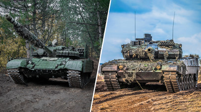 Танк Т-64 и Leopard