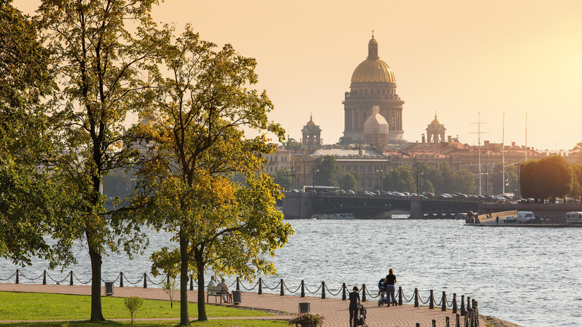 В Петербурге объявлен «жёлтый» уровень погодной опасности из-за дождя и ветра