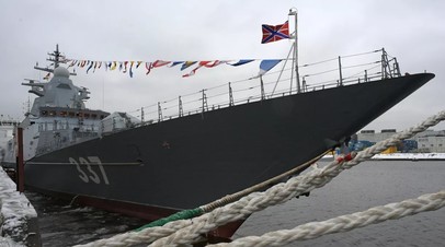 Корвет Гремящий уничтожил условного противника с помощью Калибра на учениях ТОФ