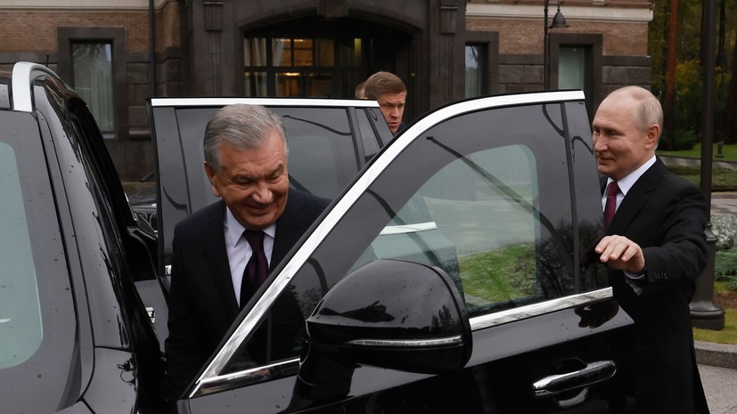 Путин прокатил Мирзиёева и Токаева на внедорожнике Aurus