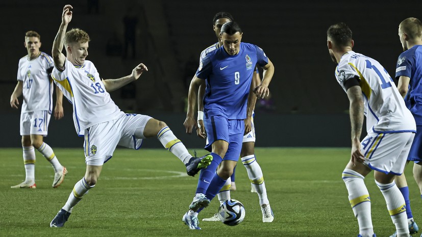 Дубль Махмудова позволил Азербайджану разгромить Швецию в матче отбора Евро-2024