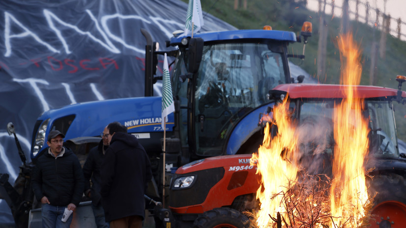 Федерация профсоюзов Франции: более 72 тысяч фермеров вышли на протесты