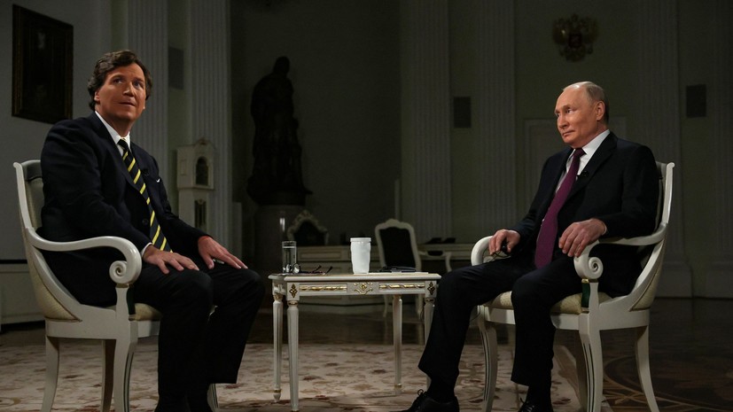 Медведев похвалил Карлсона за то, что тот не струсил и взял интервью у Путина