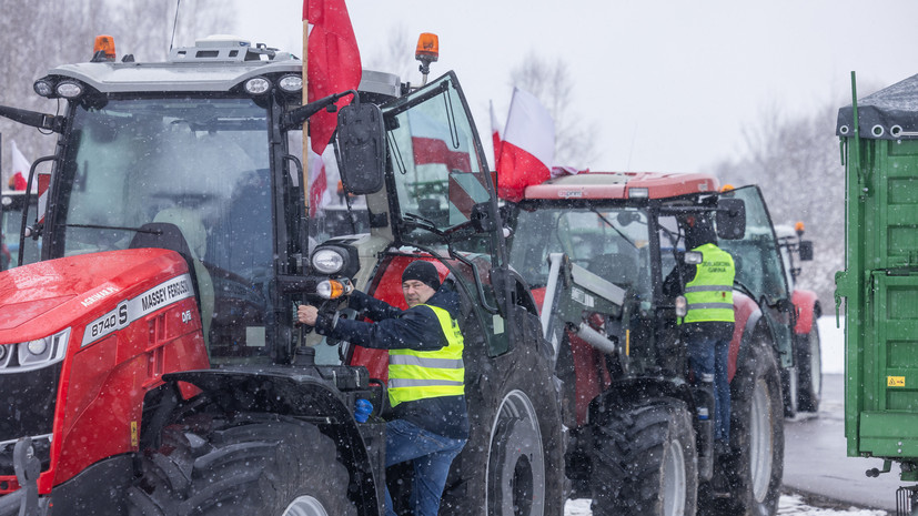 Польские фермеры ограничили движение фур на трёх КПП на границе с Украиной