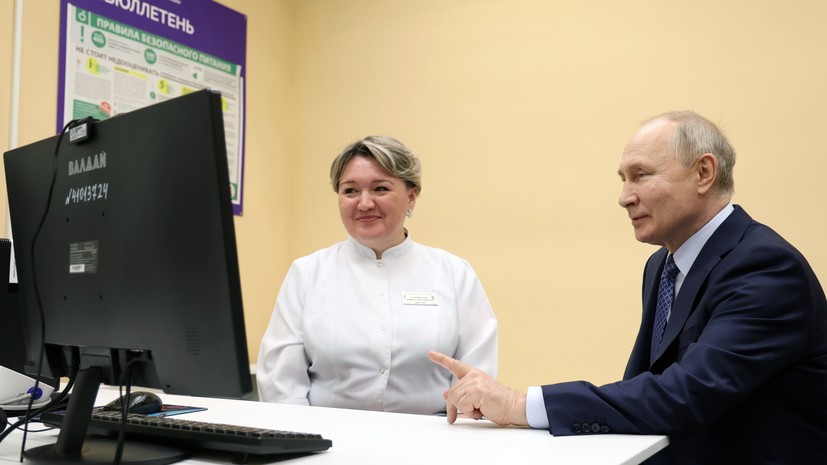 Путин в ходе поездки в Чувашию проверил работу телемедицины в сельском ФАП