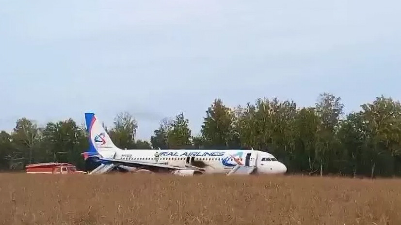 РИА Новости: посадившие самолёт в поле пилоты находятся в отпуске без содержания