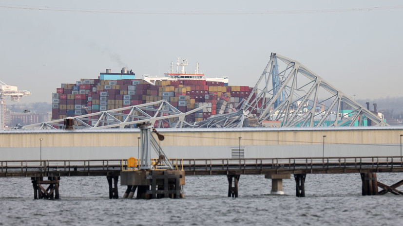 В американском штате Мэриленд объявили режим ЧП после обрушения моста