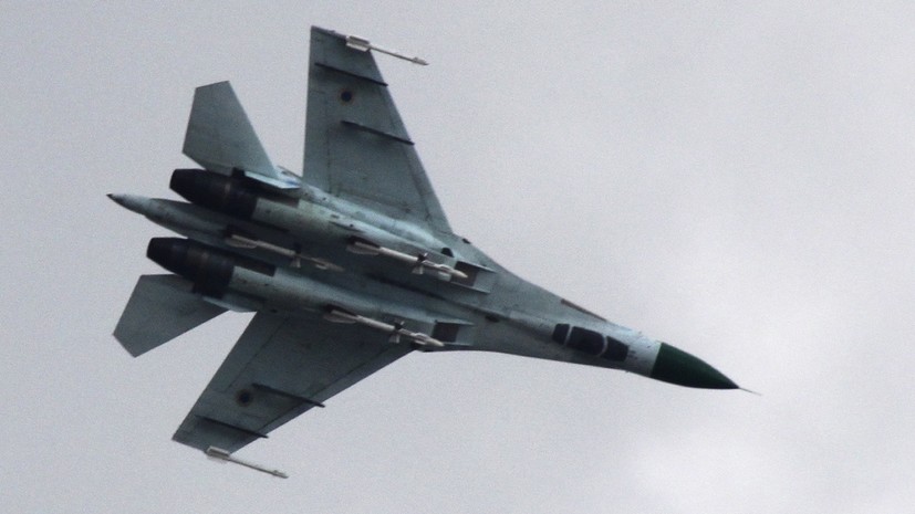 Российские силы ПВО в районе Райского в ДНР сбили украинский Су-27