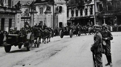 Германская армия входит в Варшаву в 1939 году