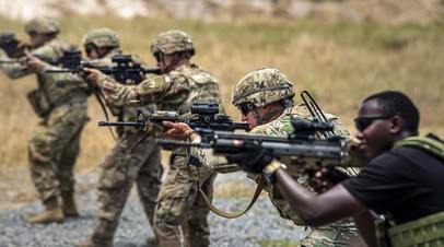 Американские военные на учениях в Кении
