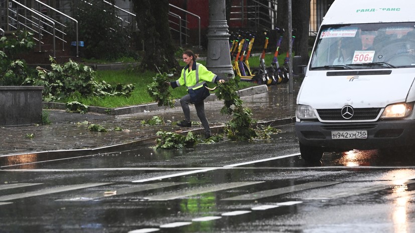 Из-за урагана в Москве пострадали девять человек, один погиб