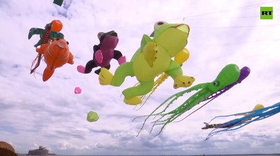 Фестиваль воздушных змеев в Санкт-Петербурге — видео