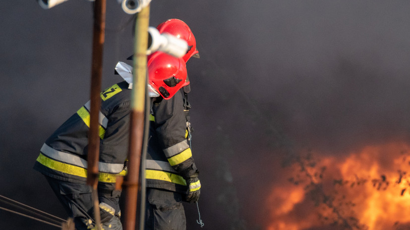 На польском полигоне химических отходов произошёл пожар